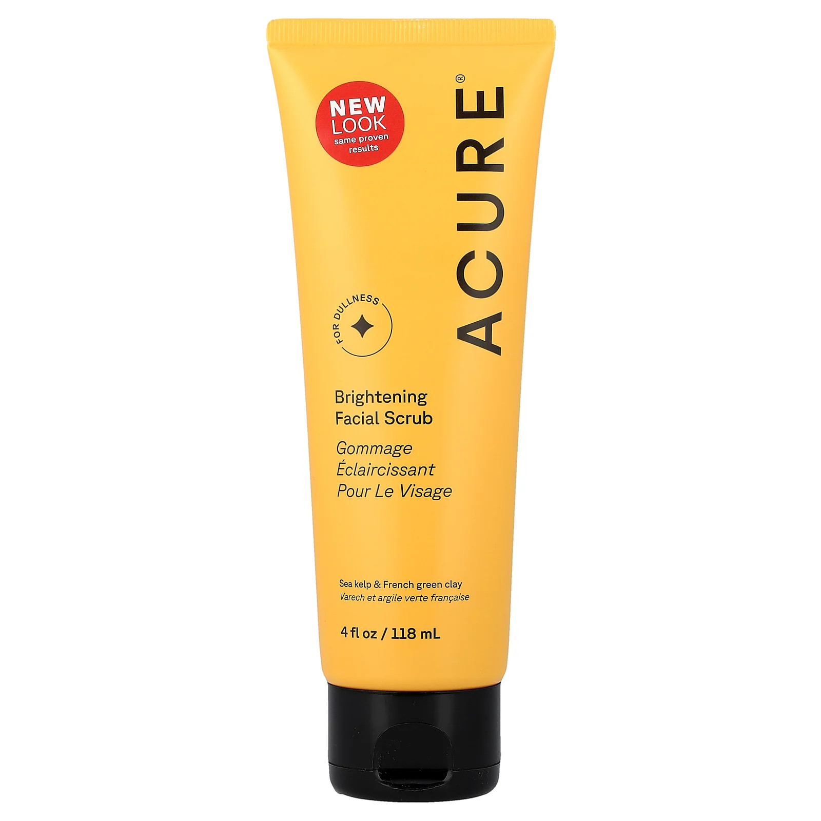 Acure Organics Brilliantly Brightening Facial Scrub 4 fl oz 118 ml Cruelty-Free,