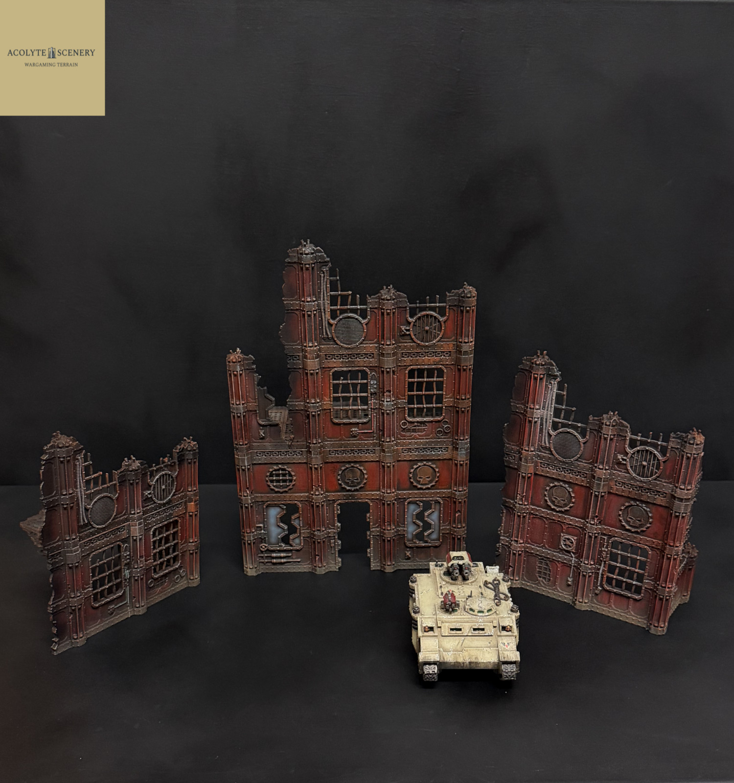 Grimdark Terrain 3 Ruin Bundle Easy-Build compatible with Warhammer 40k