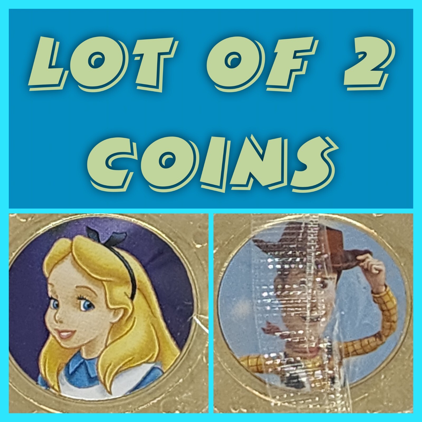 Frankford Wonder Disney 100th Anniversary Alice And Woody Coin A15