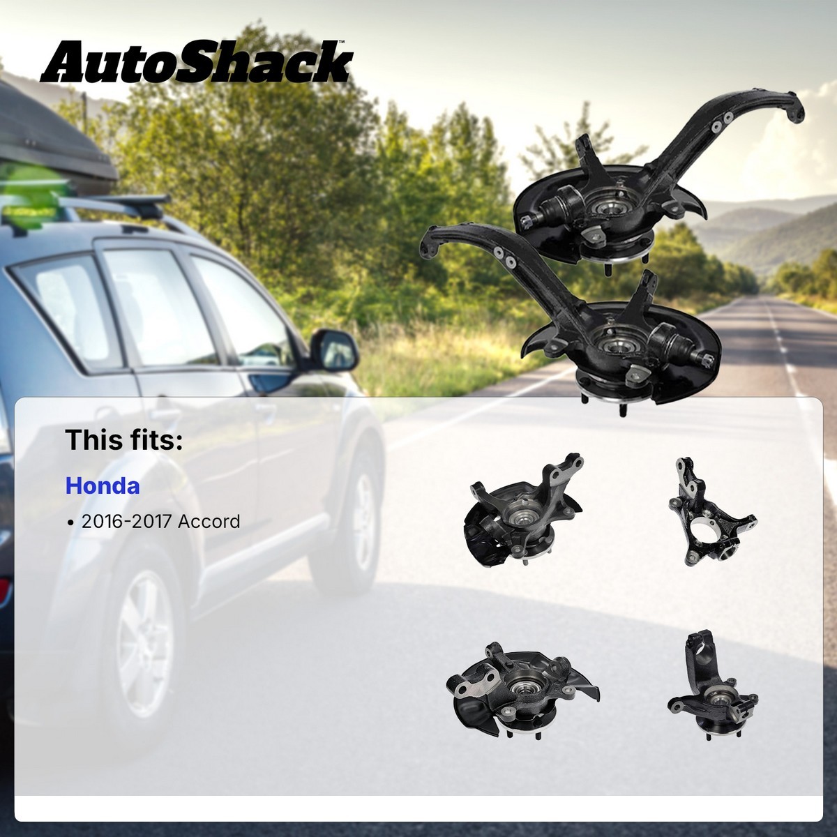 Front Loaded Steering Knuckle for Honda, Accord 2016-2017, FWD L4 2.4L V6 3.5L