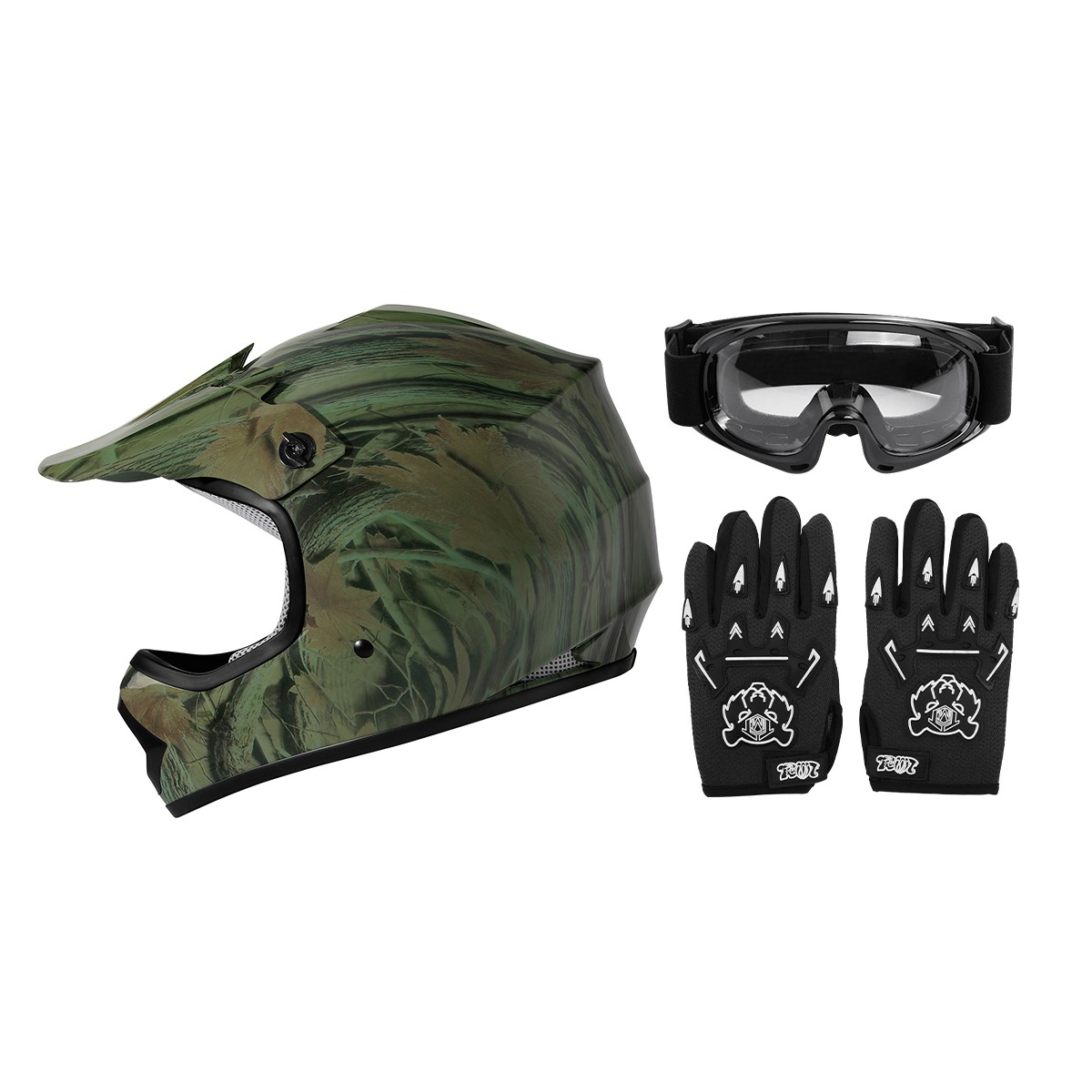 Youth ATV Helmet DOT Safety Kids Motorcycle Street Dirt Bike Full Face Off-Road
