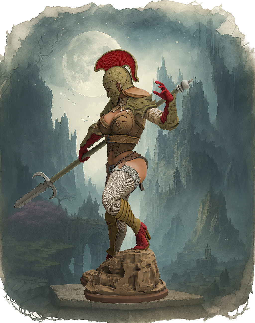 Dungeons & Dragons Playable Character - Female Human Spiculata Fighter, Warrior