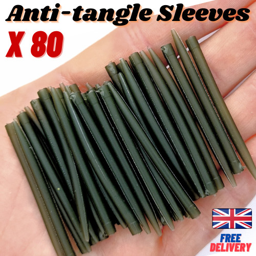 Anti Tangle Sleeves Green Carp Fishing Barbel Fishing tackle UK SELLER FISHING