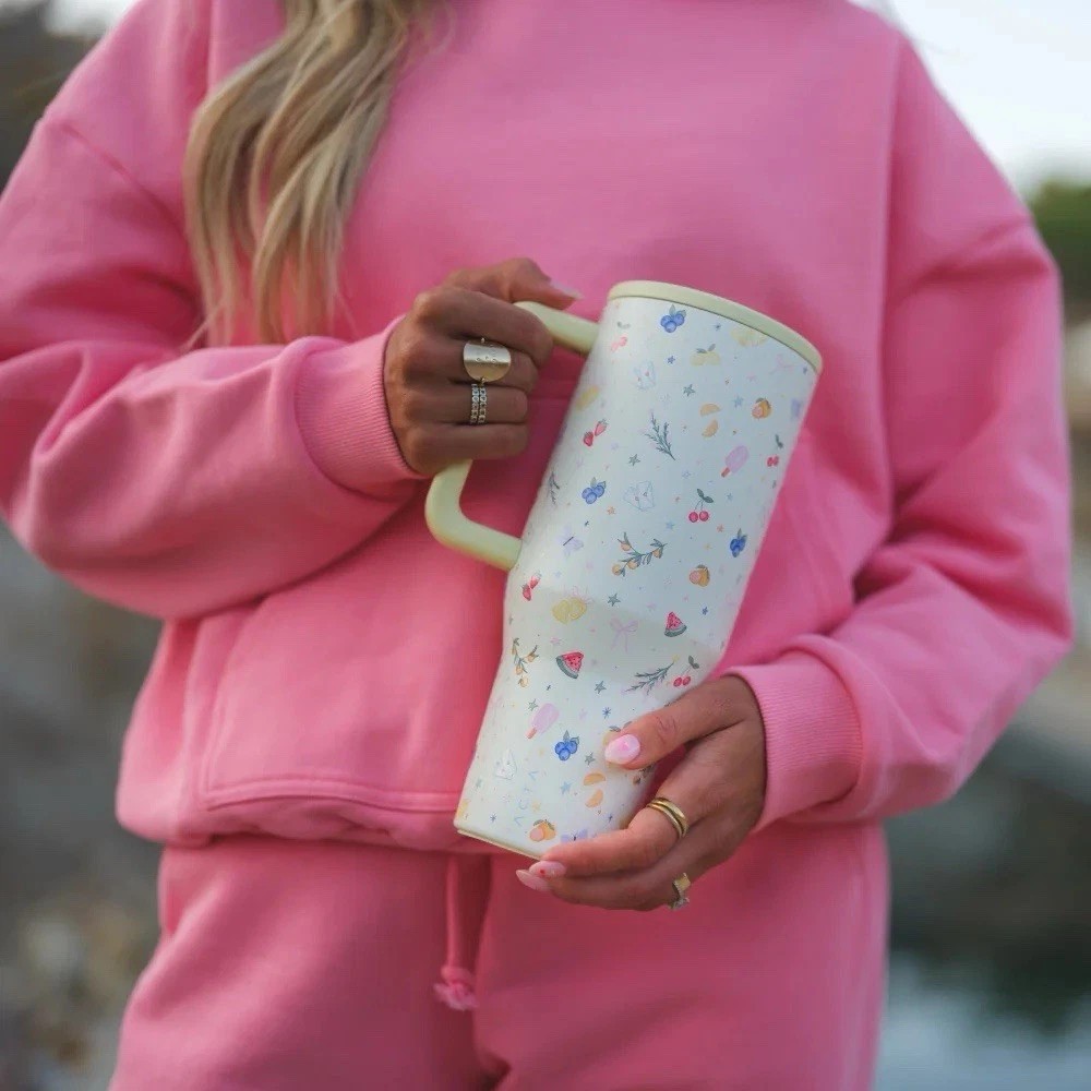 Berries & Cream HydroJug Acta x Tori Halford  40 oz Traveler Tumbler NEW