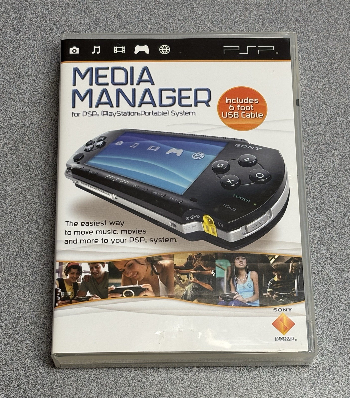 Sony Playstation PSP Media Manager For Windows with Manual No Cable