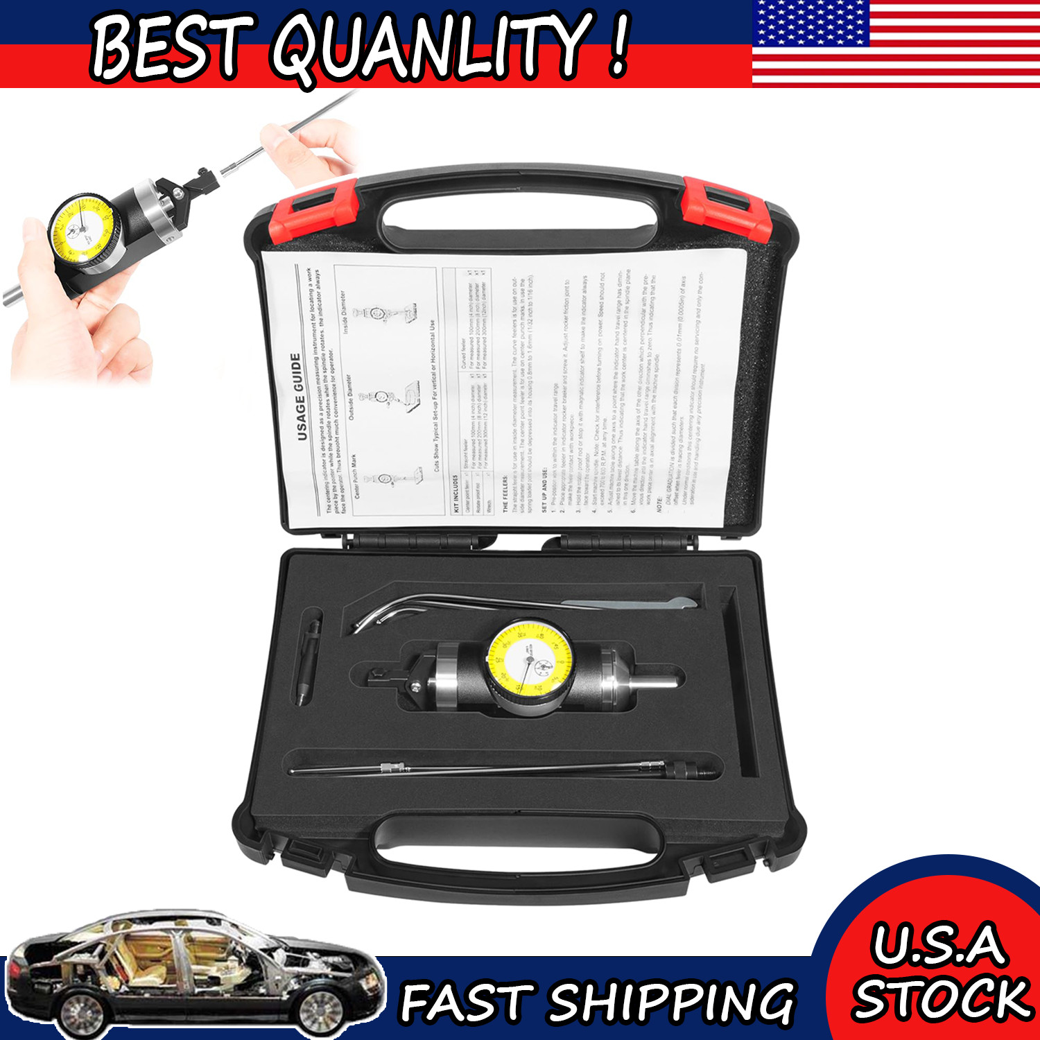 0-0.15 inch by .0005'' Graduations Coaxial Centering Co-Ax Indicator Dial Repla