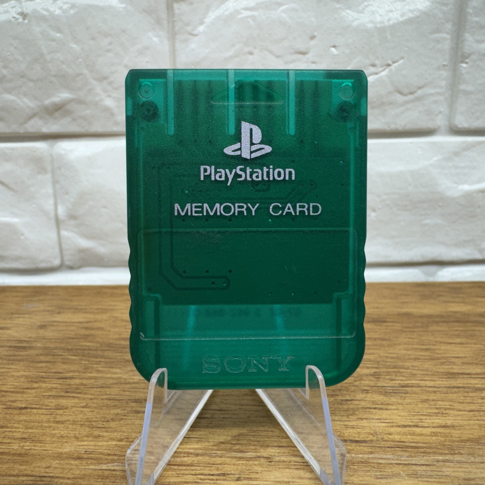 Sony PlayStation PS1 Memory Card Green Winter Limited Edition SCPH-1193 Tested