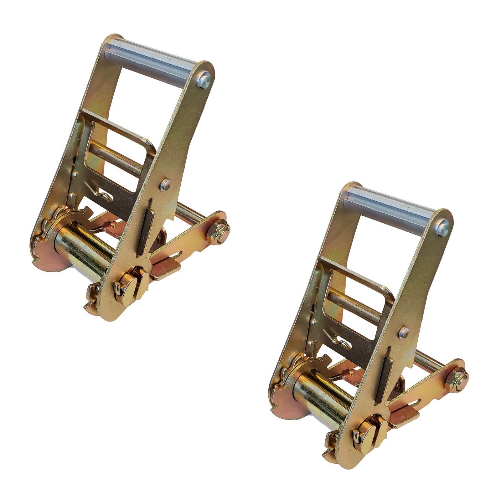 2 Pack 2" Short Handle Tie Down Ratchet Buckle for Tow Dolly Car Hauler Flatbed