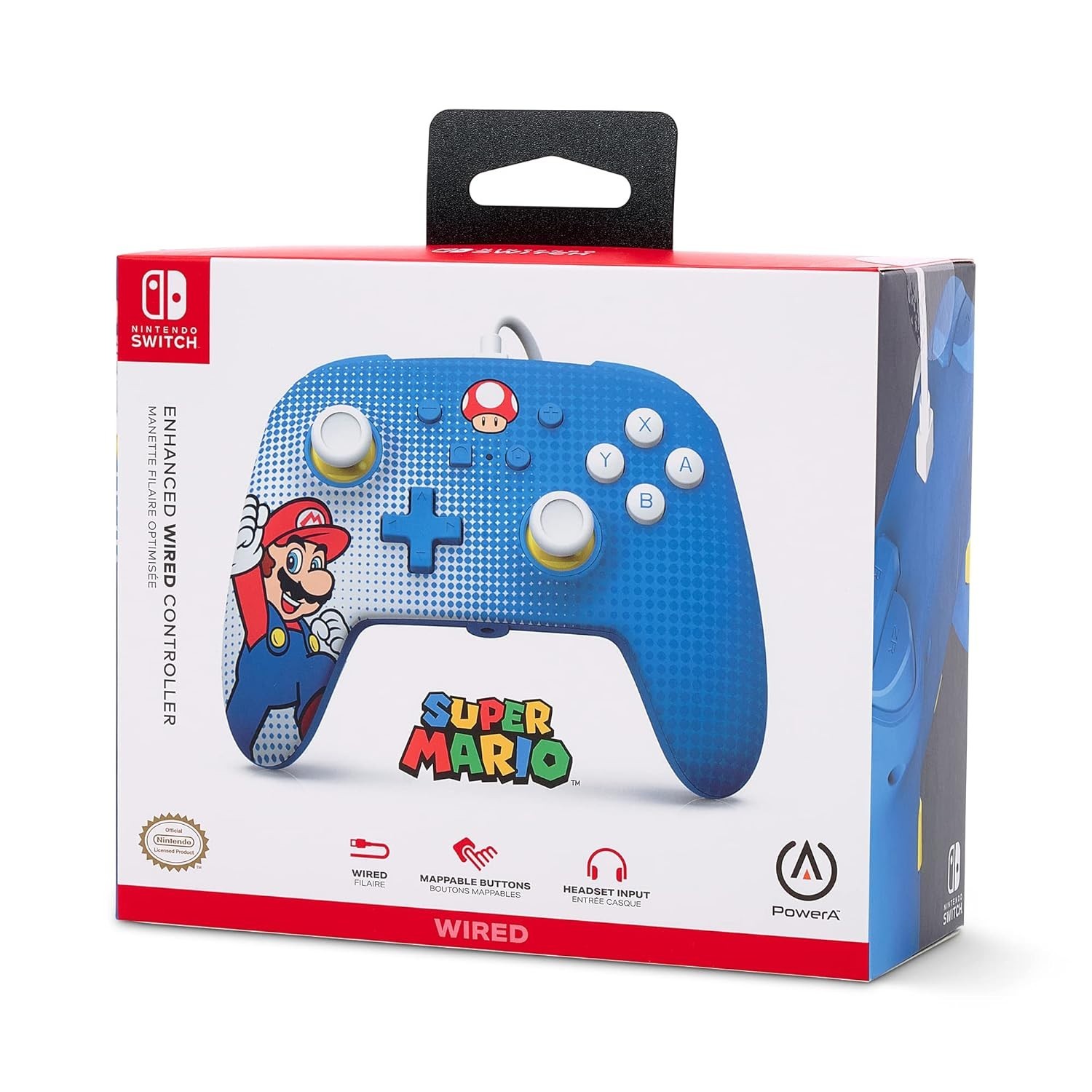 PowerA Enhanced Wired Controller for Nintendo Switch – Mario Pop Art – NEW