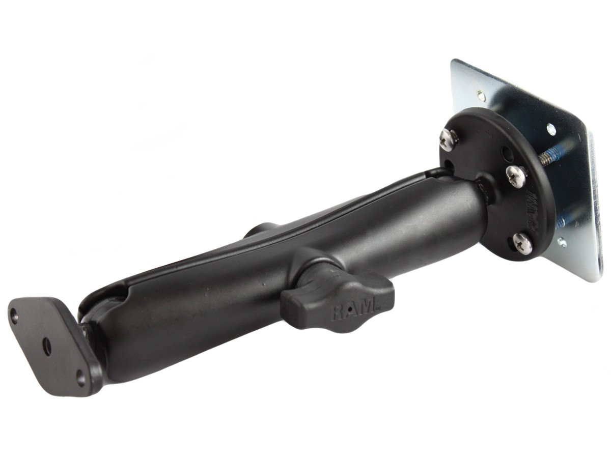 RAM Drill Down Long Arm Mount w/ 2.5" Round Base, Diamond Base and Backer Plate
