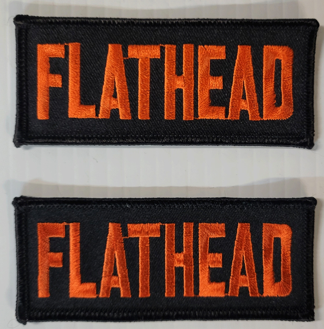 FLATHEAD  MOTORCYCLE PATCH 2X