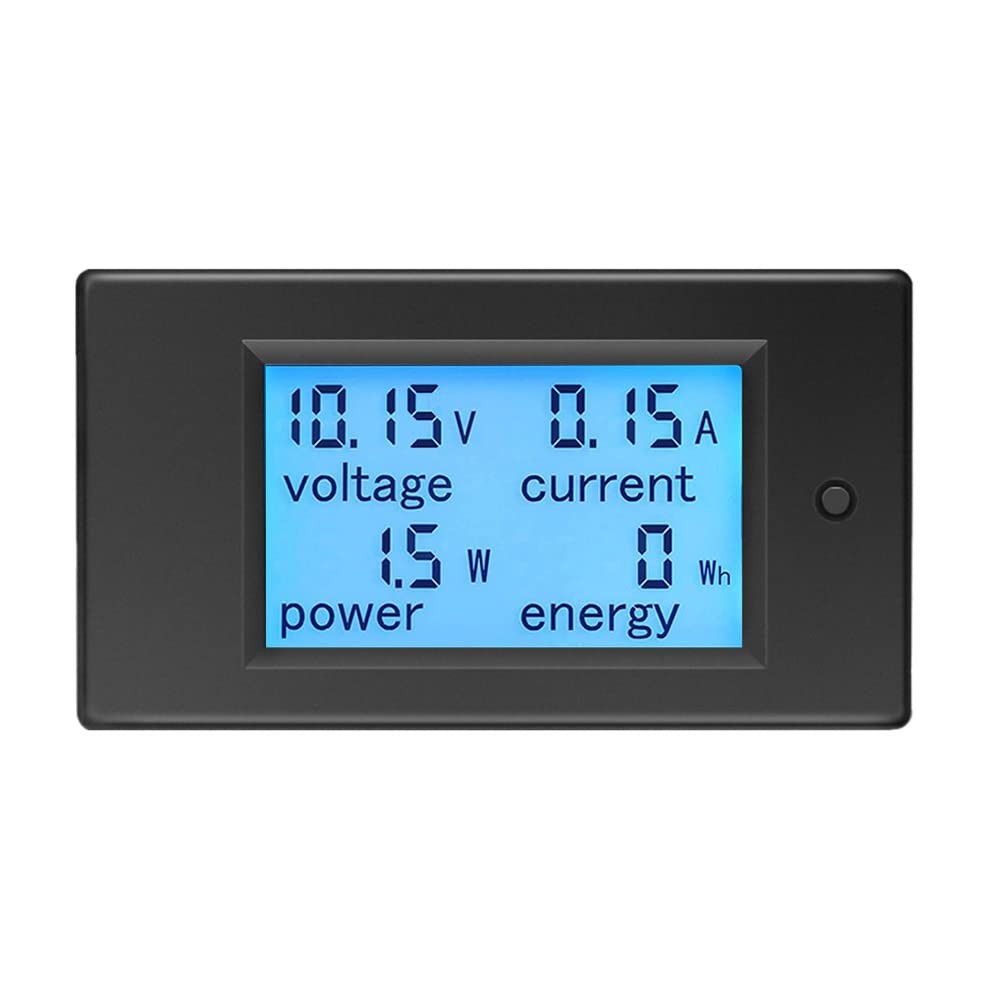 KETOTEK Amp Volt Watt Kwh Meter Tester Panel Digital 4 in 1 Ammeter black