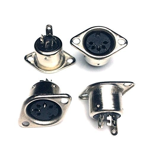 CESS DIN Female 5-Pin Jack Socket Connector Panel Mount Soldering - 5 Pin...