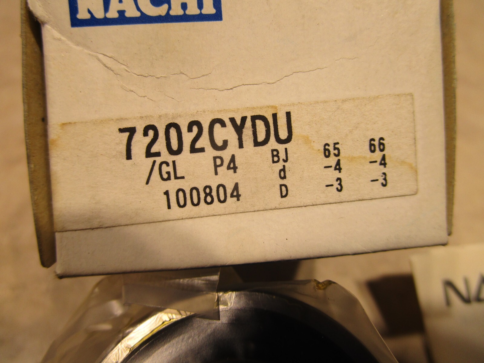NACHI 7202CYDU/GL ANGULAR CONTACT BEARING, P0291
