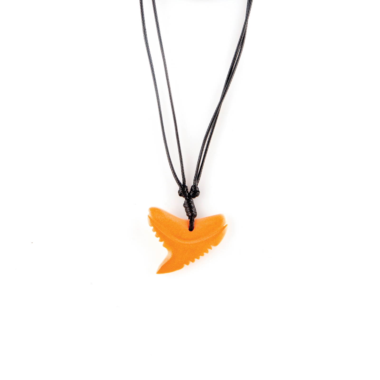 Color-Changing Necklace - Shark Tooth - White to Orange by DeSol - 1 Pc
