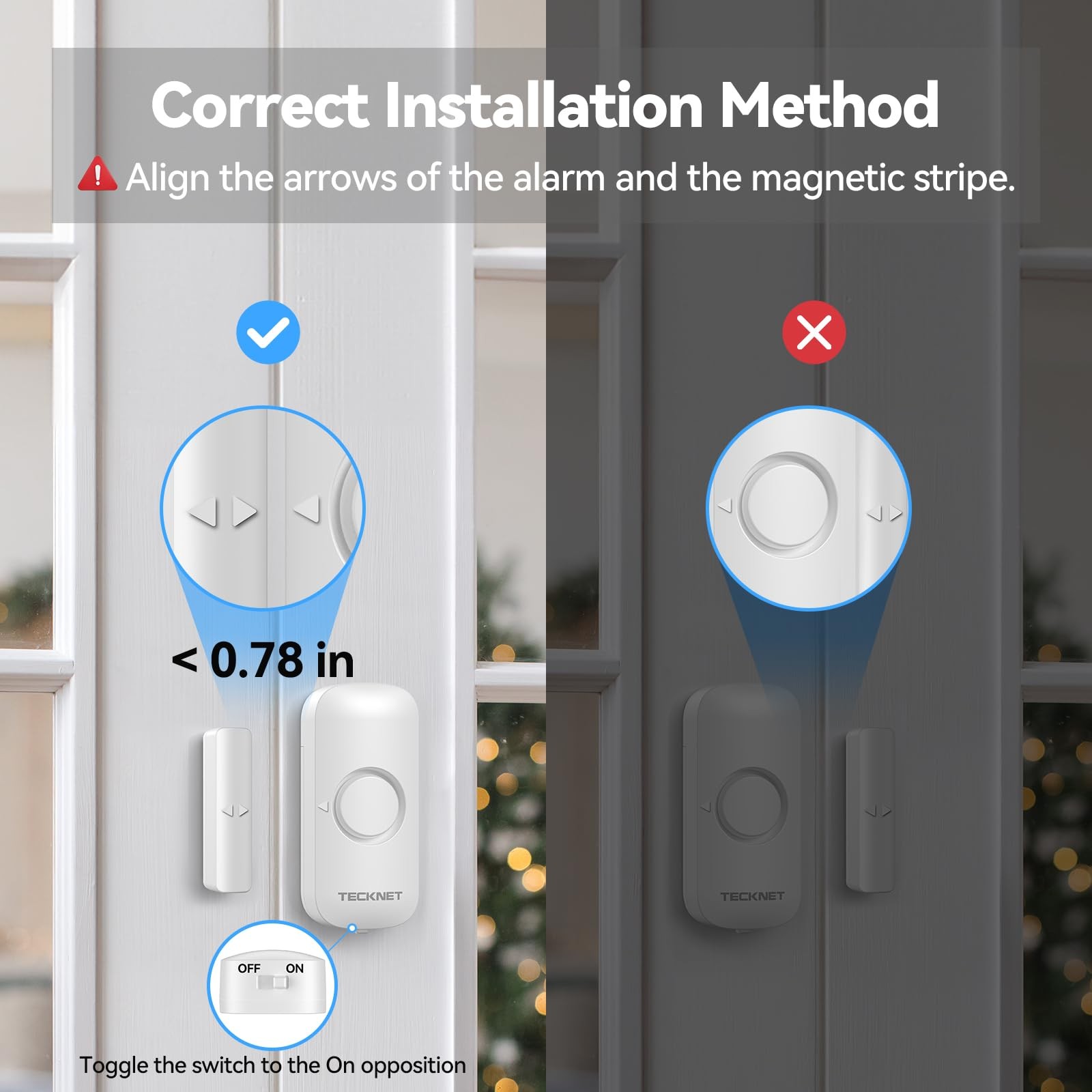 Wireless Door Chime Alarm, 1000Ft Range, 61 Songs, 5 Volumes, RGB Light, Home...