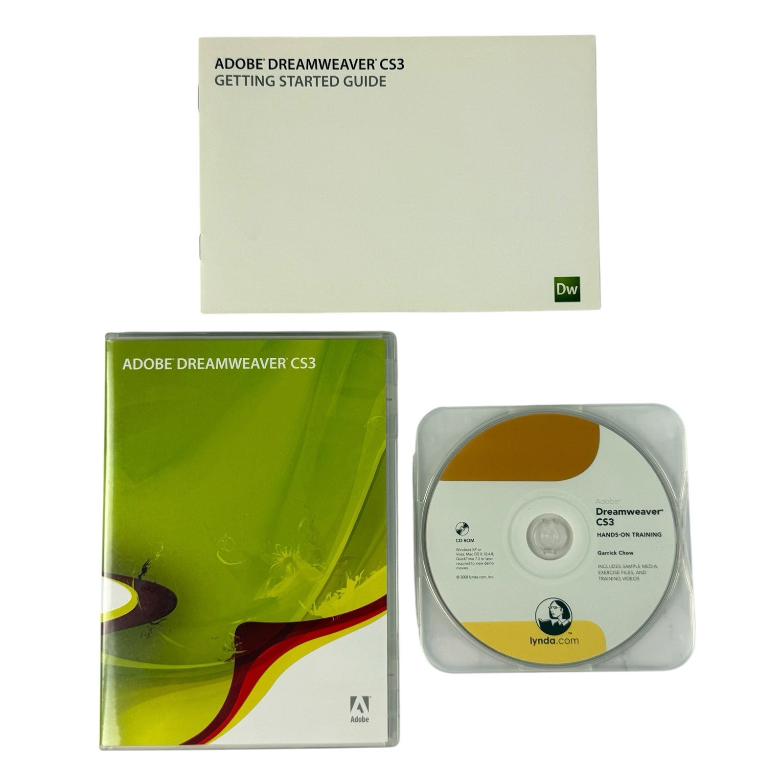 Adobe Dreamweaver CS3 Complete Software w/ Product Key + Training DVDs