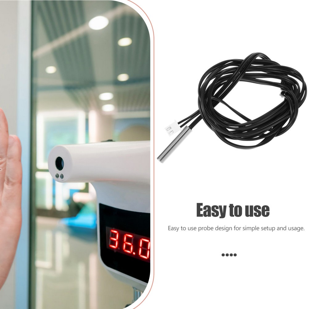3Pcs Temp Sensor Replacement Probe Wire Black