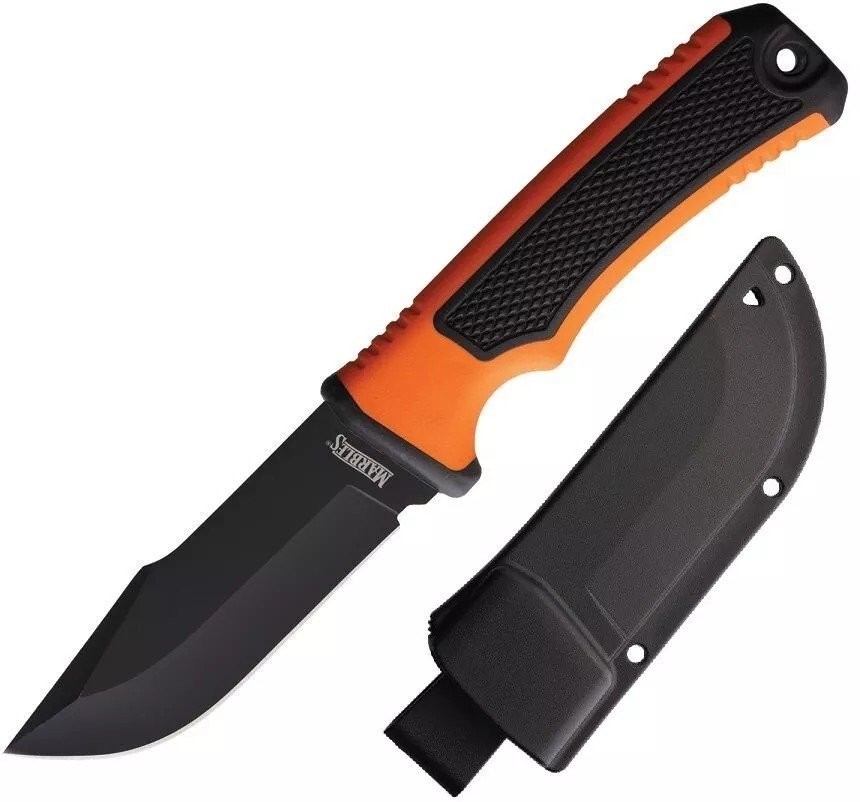Marbles Fixed Knife Stainless Steel Blade Nylon w/Rubber Handle - MR692 BS111339