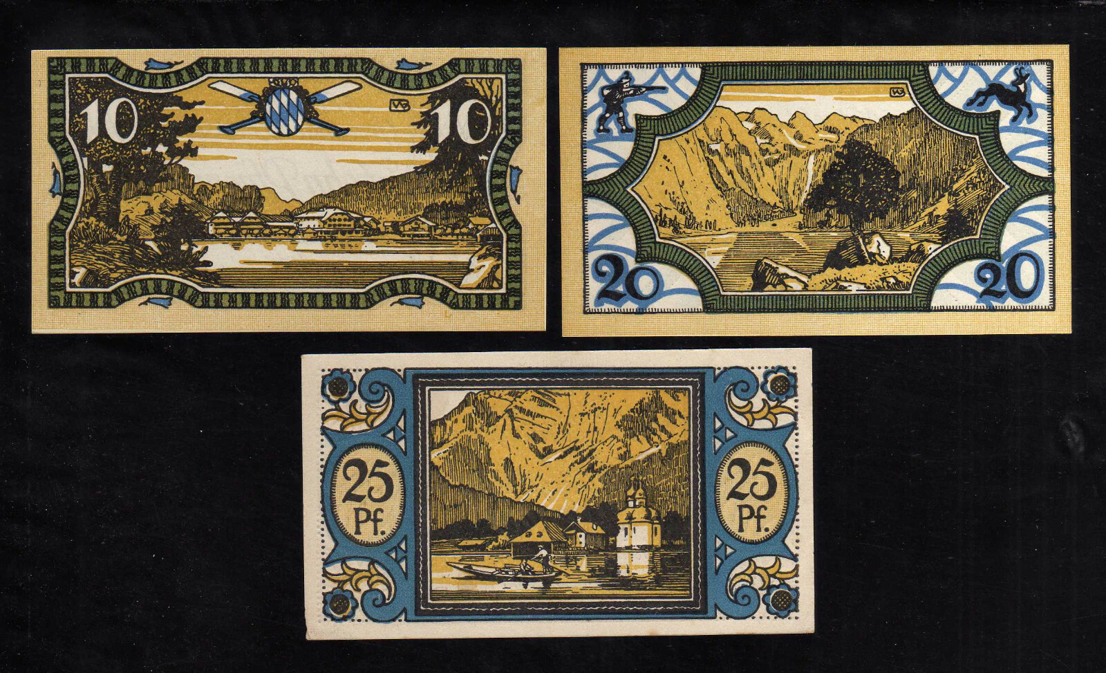 KONIGSSEE  -   GERMANY NOTGELD   -   10, 20, 25 PFENNIG
