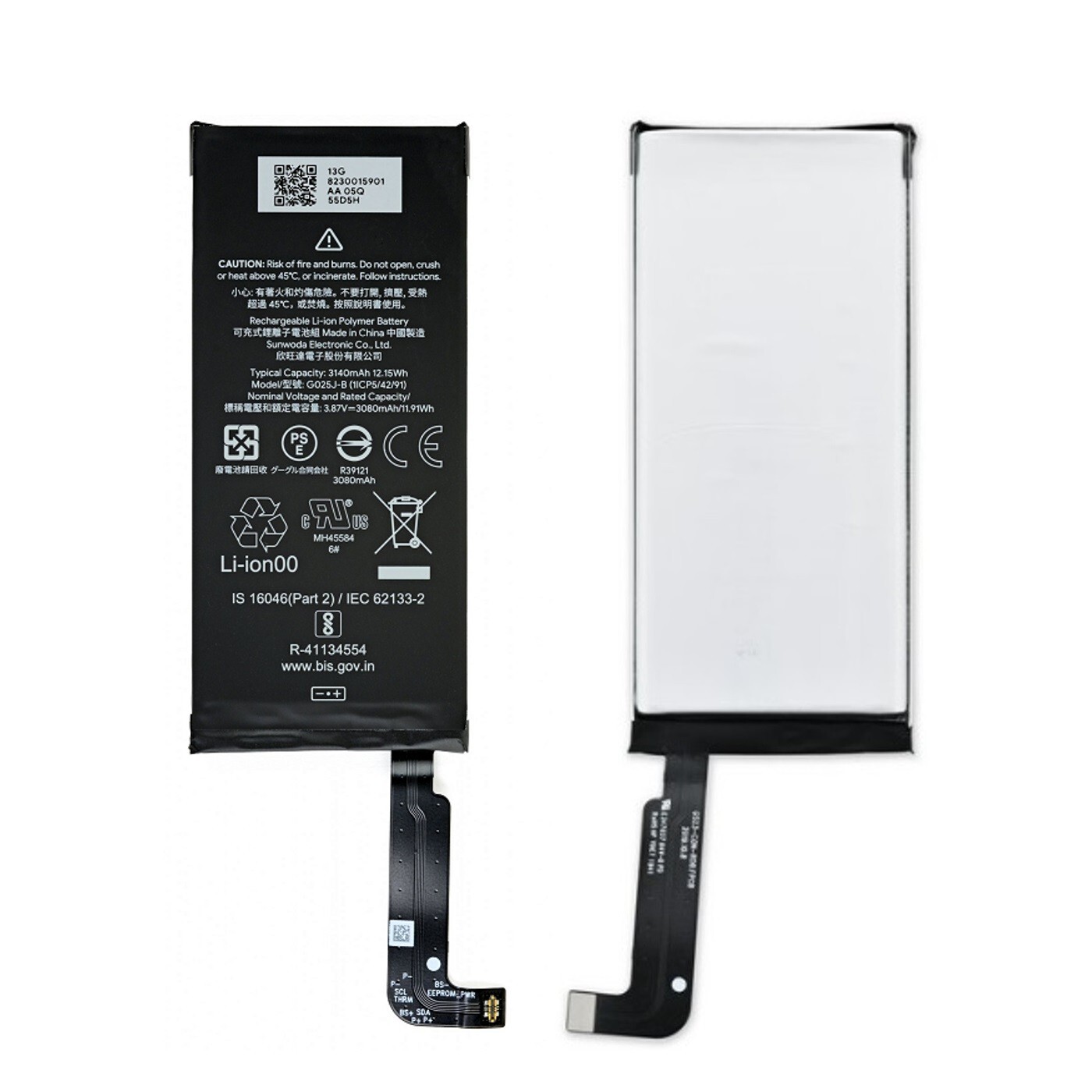 Google Pixel 4a G025J-B Replacement Li-ion Battery G025J GA02099 3140mAh 3.87V