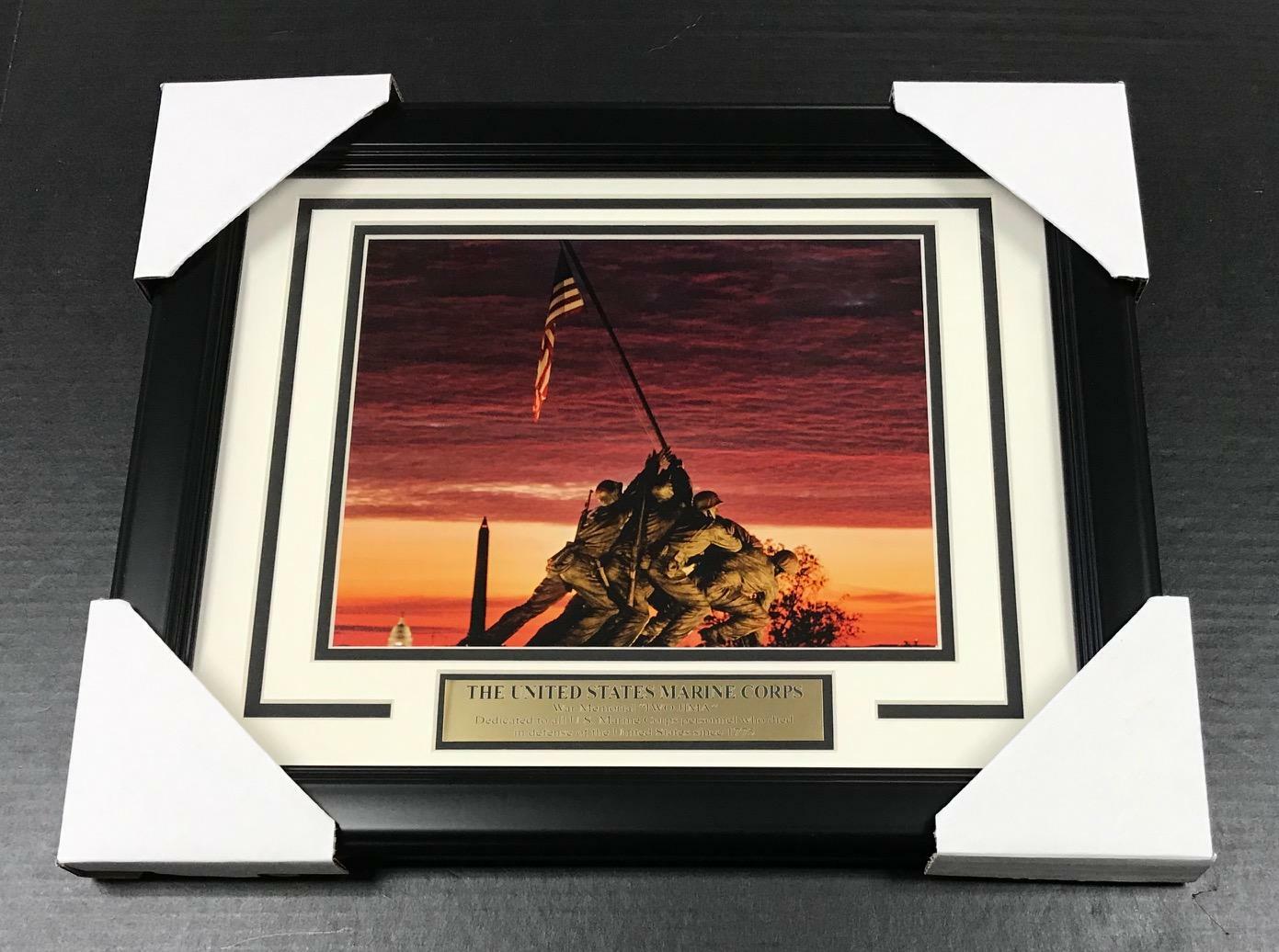 BATTLE OF IWO JIMA UNITED STATES MARINE CORPS WAR MEMORIAL Framed 8x10 Photo