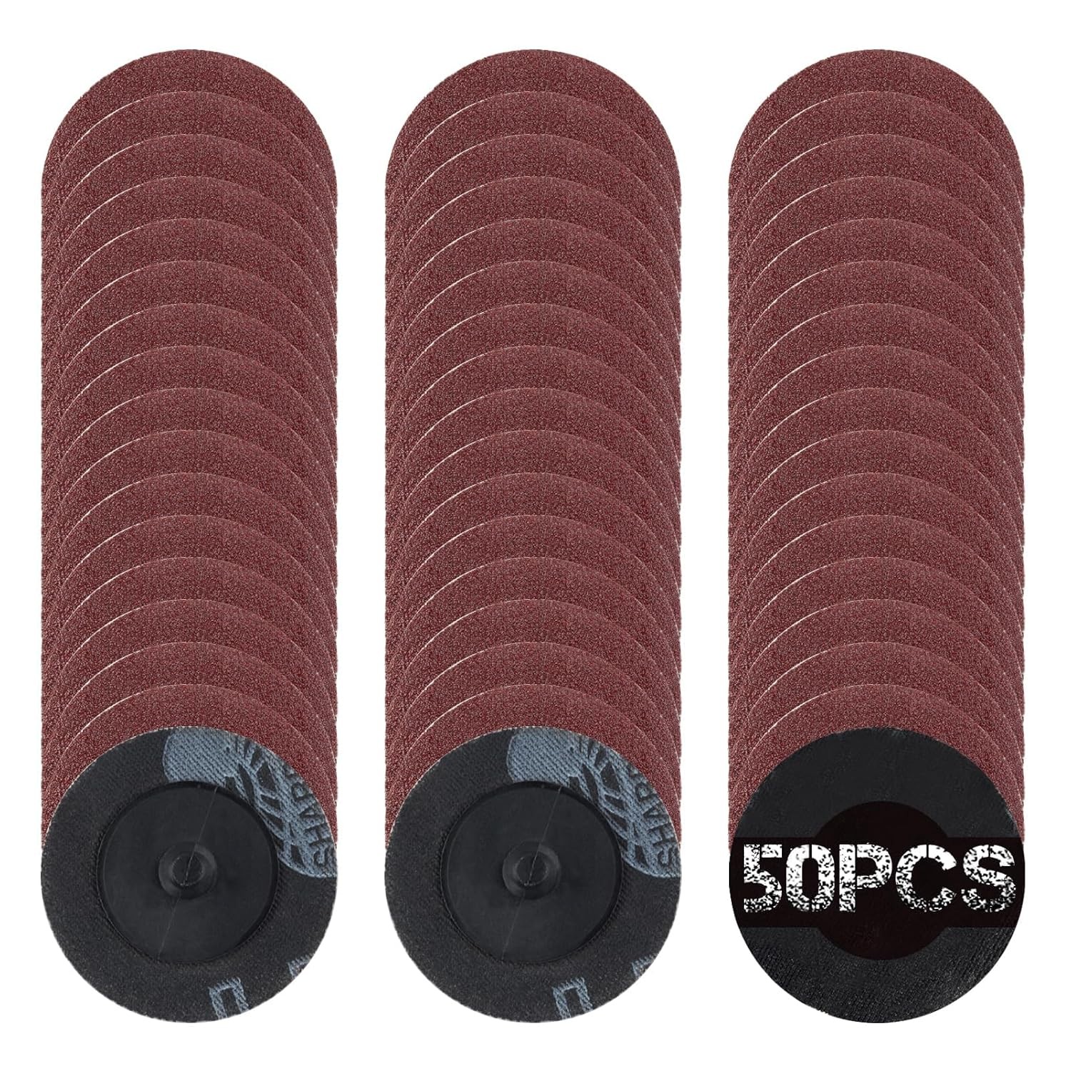 SPEEDWOX 50Pcs 2" 120 Grit Roll Lock Quick Change Discs Aluminum Oxide...
