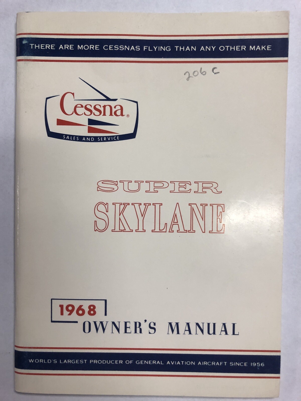 Cessna Super Skylane Model P206C 1968 Owner's Manual