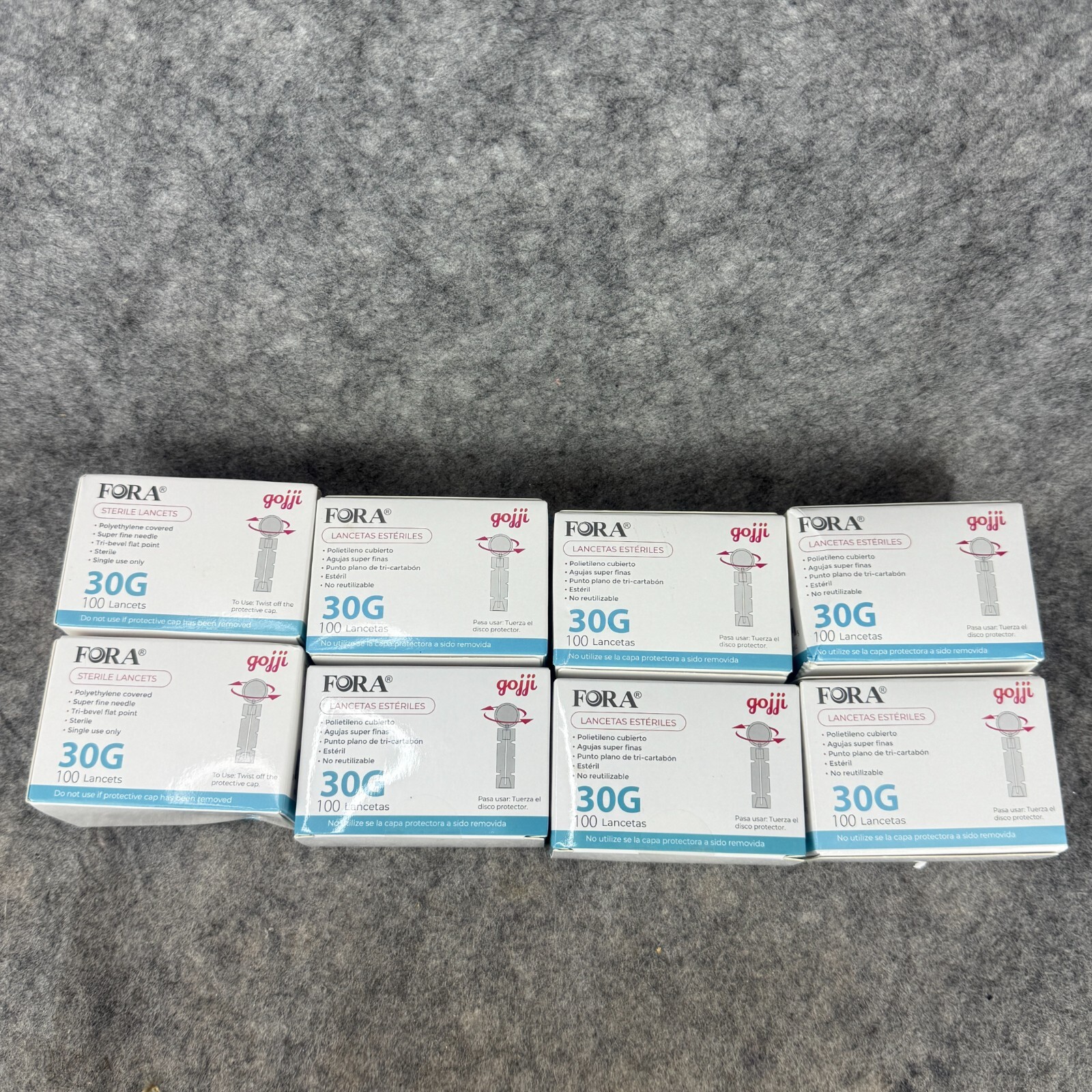 LOT of 8 Boxes 30G fine gauge lancets (800 lancets total) NEW SEALED NOT EXPIRED
