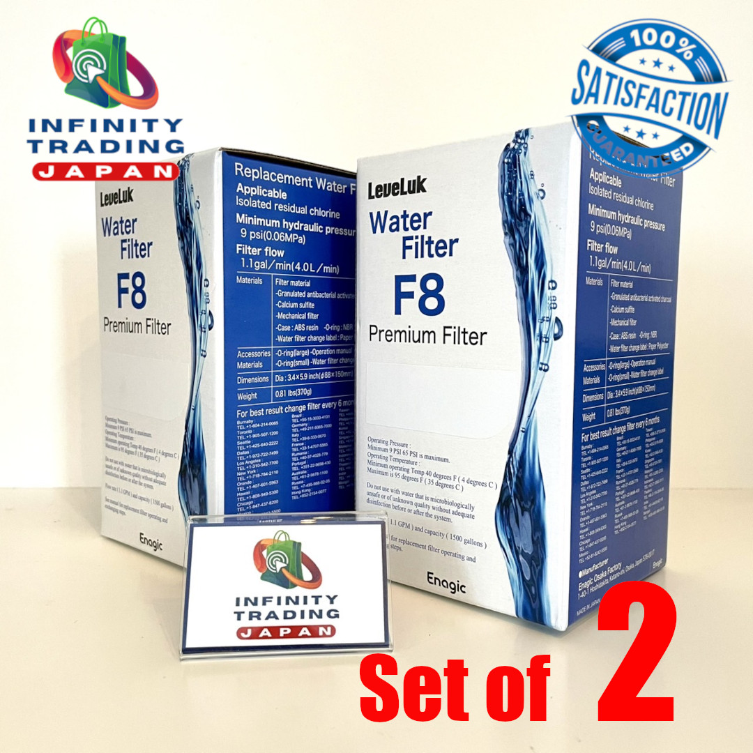 LeveLuk Water FilterF8 for K8 KANGEN8 lonizerReplacement enagic [Set of 2]