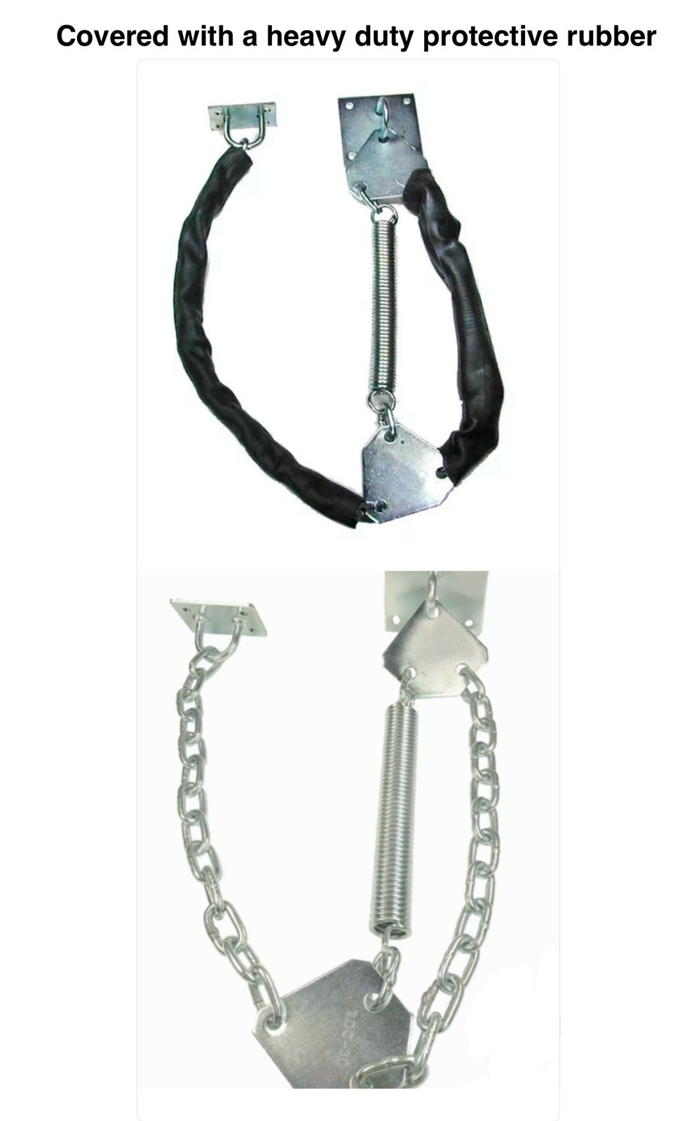 PROGRESSIVE HEAVY DUTY STEEL DOOR SAFETY CHAIN AND SPRING, CRASH CHAIN DOOR STOP