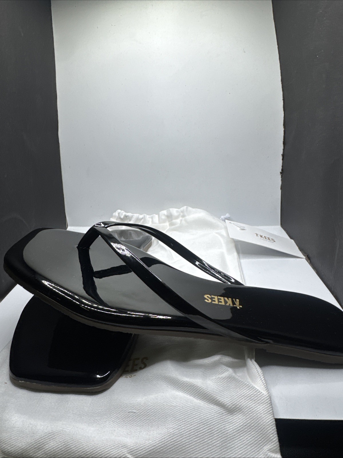 TKEES Womens Square Toe Lily Licorice Sandals