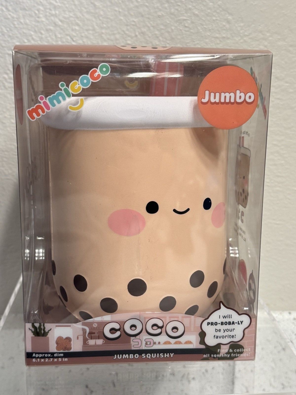NEW Mimicoco Jumbo Squishy Coco Boba Stress Toy