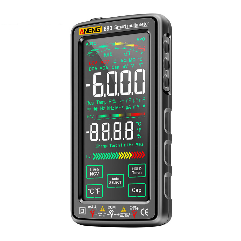 ANENG 683 6000Counts Large Touch Screen Digital Multimeter Burn proof Multimeter