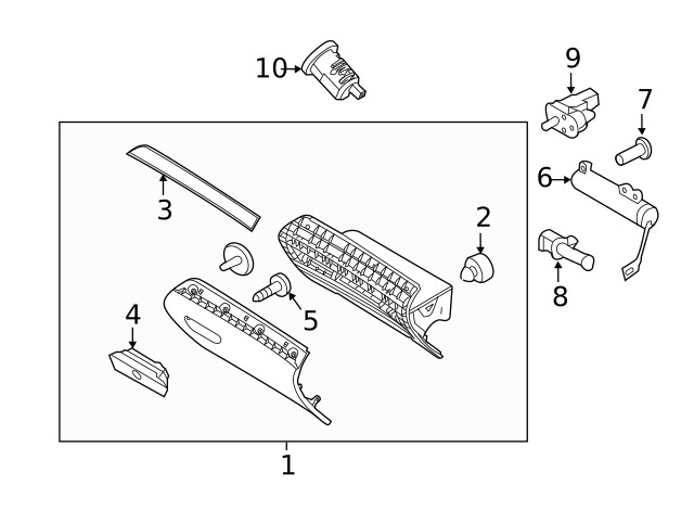 Genuine Ford Glove Box Assembly EB5Z-78060T10-AA