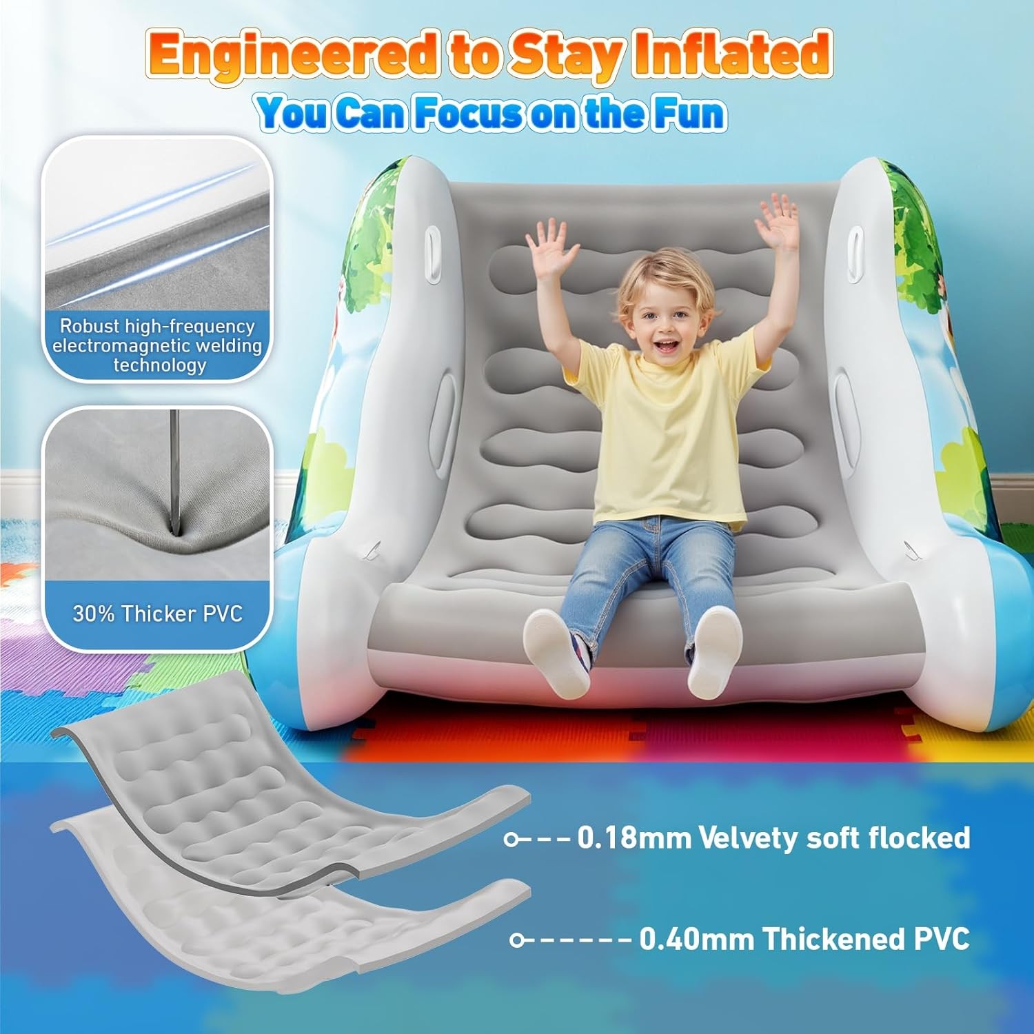 Sensory Chair for Kids, Inflatable Rocking Chair,Air Cloud Rocker for Toddler