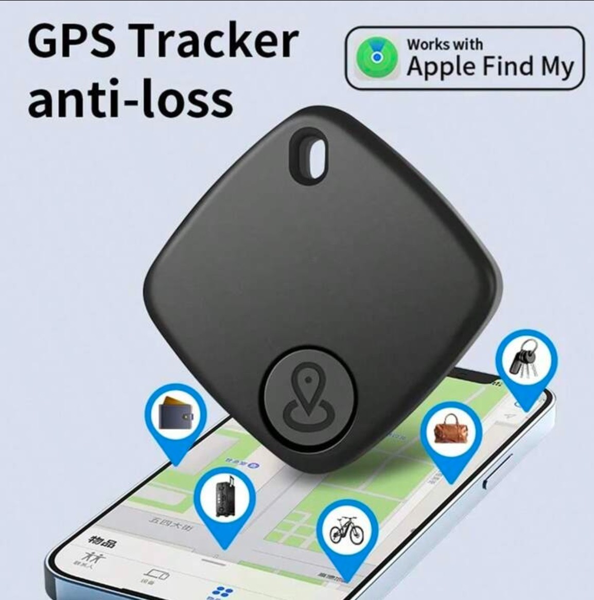 Smart GPS Car Tracker Vehicle Key Tracking Device Wireless For Apple Find My IOS