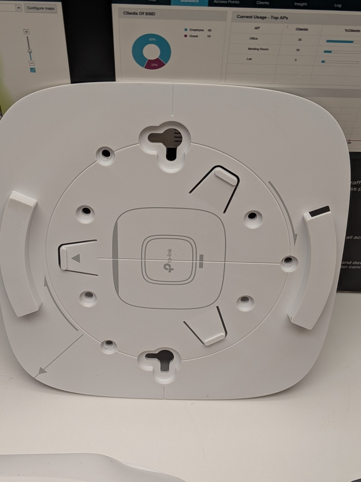 TP-Link AC1200 Wireless Dual Band EAP225(US) Gigabit Ceiling Mount Access Point