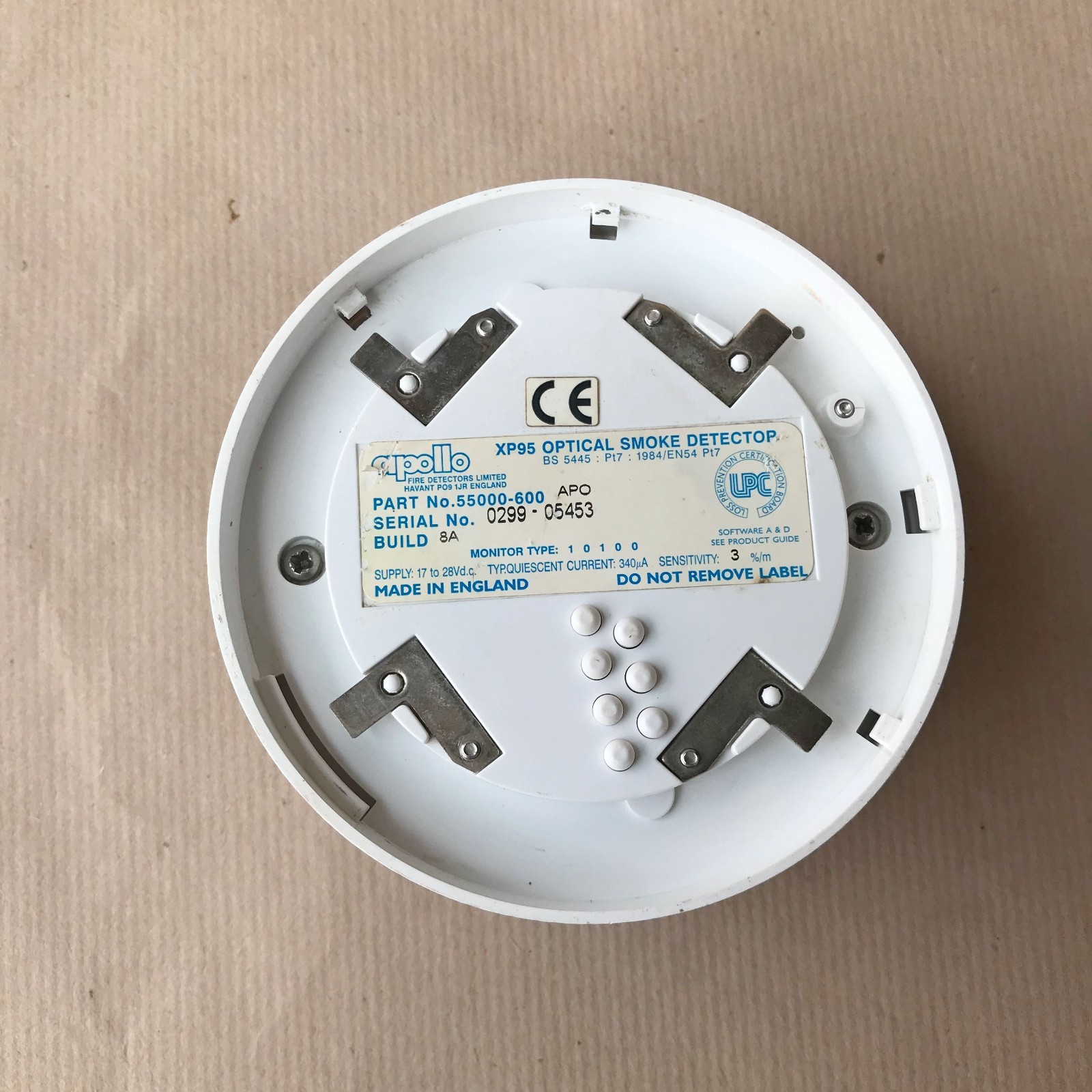 APOLLO XP95 OPTICAL SMOKE DETECTOR 55000-600 APO