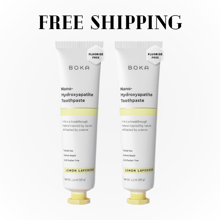 Boka Fluoride Free Travel Size Toothpaste-Nano Hydroxyapatite, Remineralizing, S