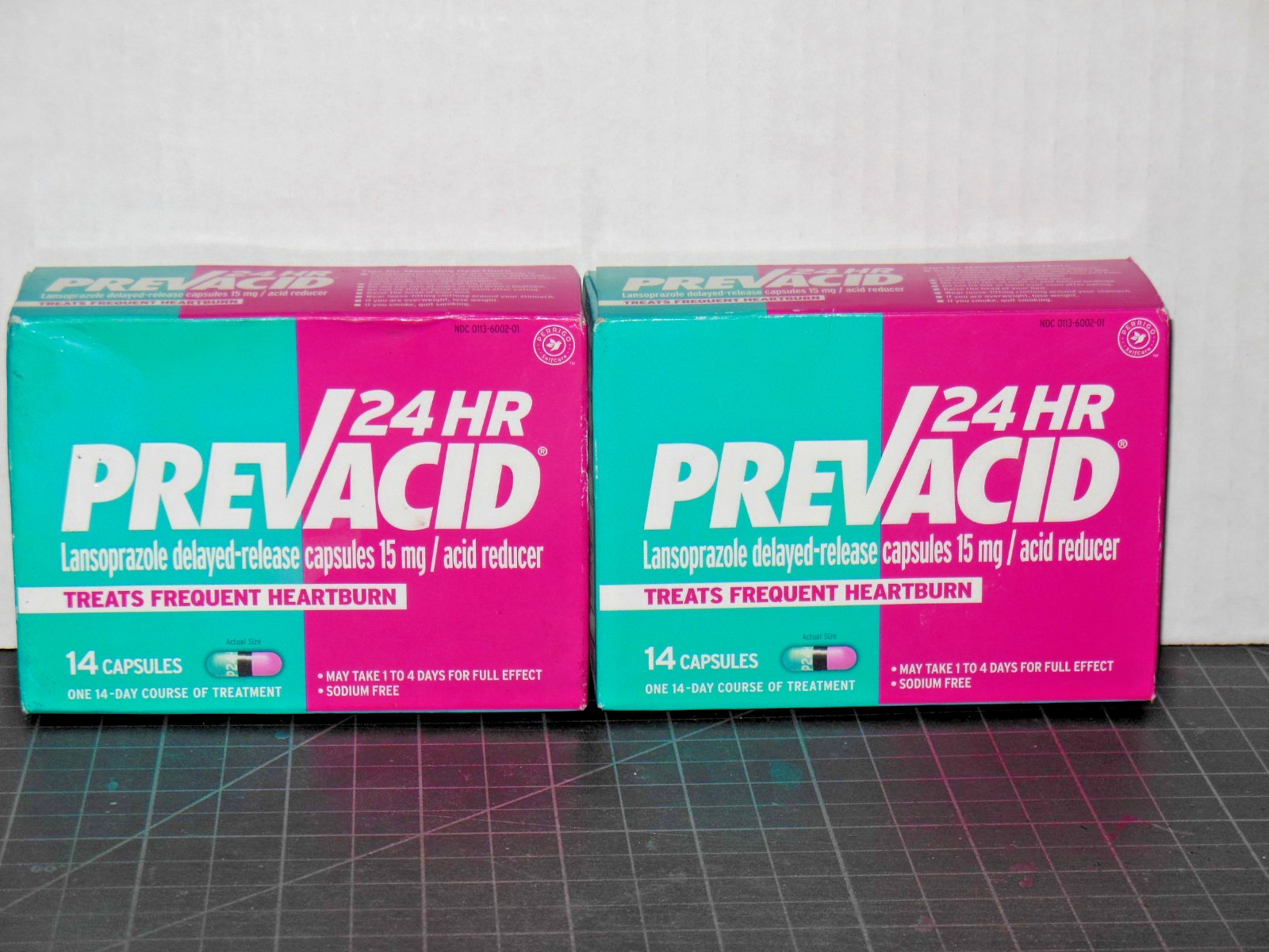 (2)Prevacid 24HR Lansoprazole Acid Reducer Delayed 15 mg 14 Caps each ex 1/2027