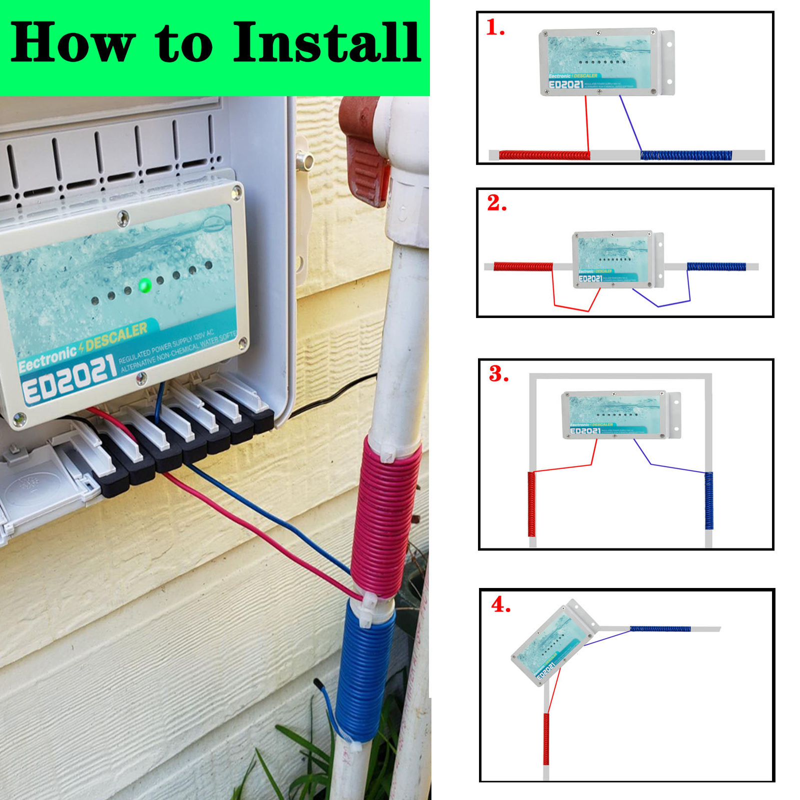 Electronic Water Descaler - Reduce Limescale & Rust