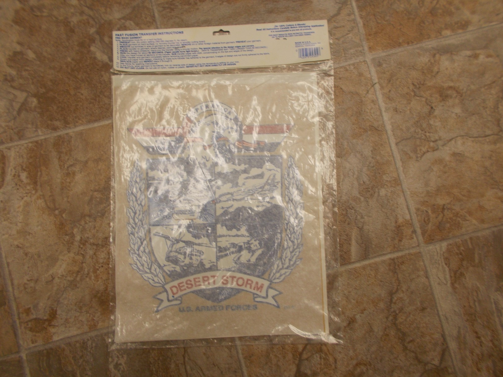 OPERATION DESERT STORM, US ARMED FORCES IRON-ON TRANSFER
