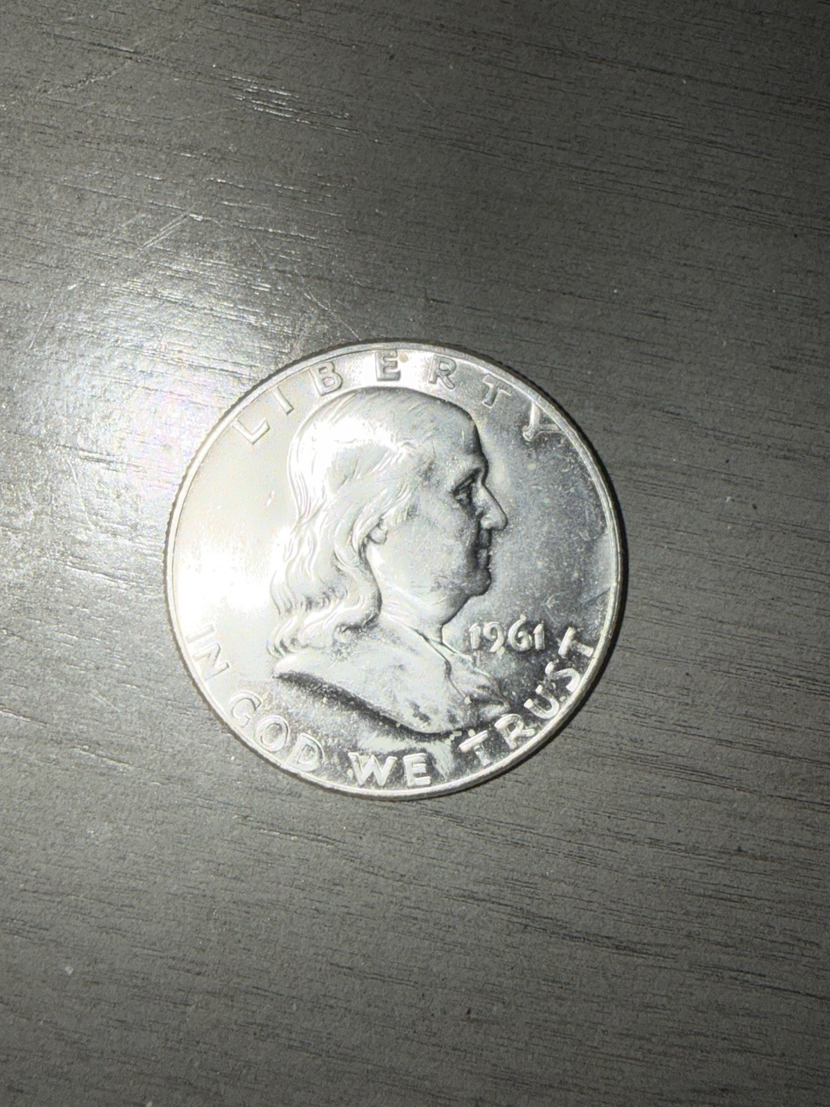 1961 d Franklin Half Dollar Silver 50C 0.9 Fineness Uncertified US Coin