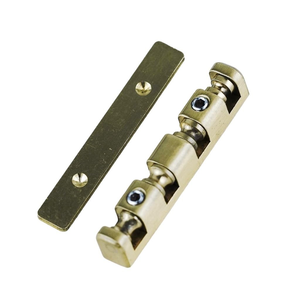 Guyker 4 String Bass Guitar Nut, Height Adjustable 38mm Brass Roller Nut Spli...