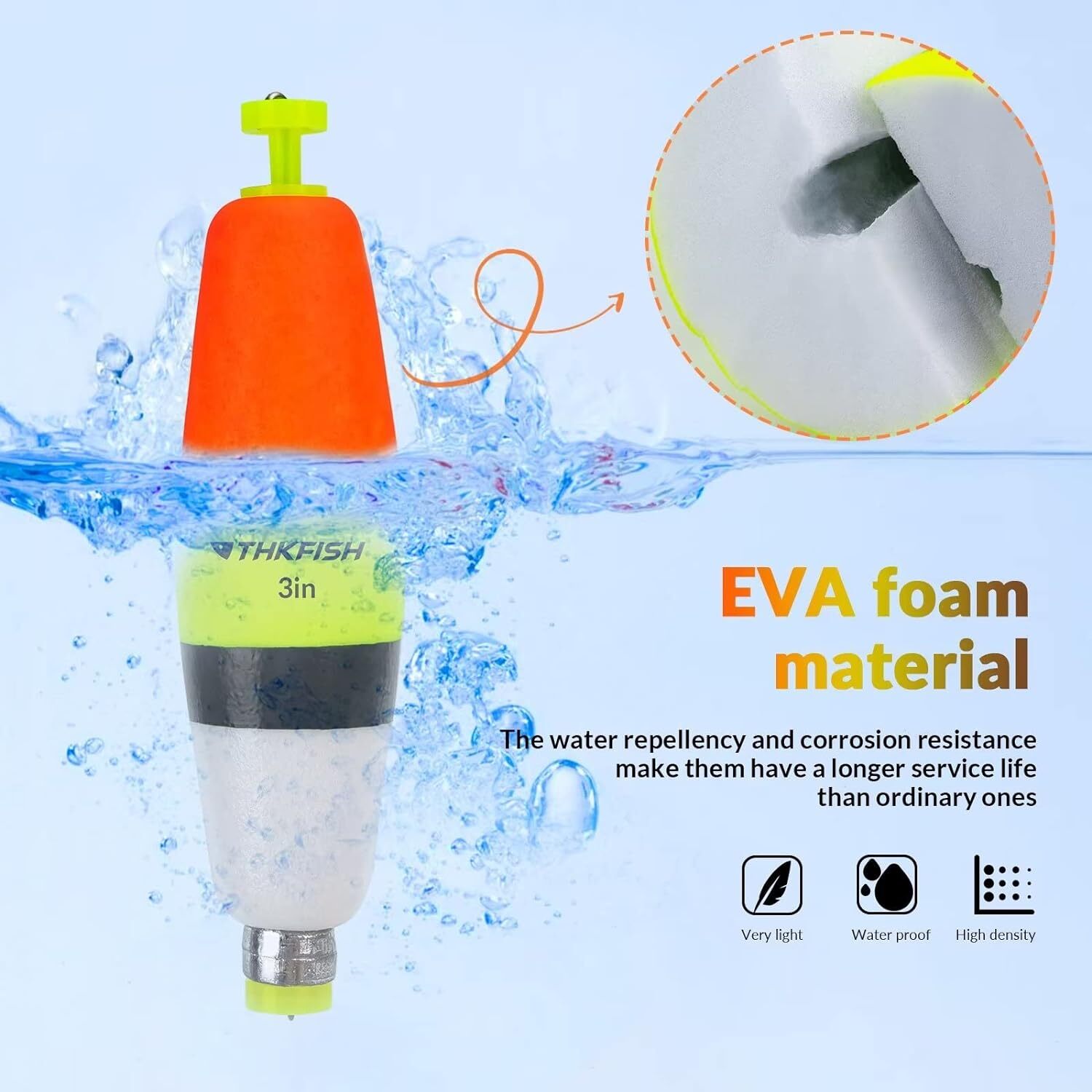 10pcs 1.5/3inch Fishing Bobbers Fishing Bobber Slip Bobbers For Crappie Fishing