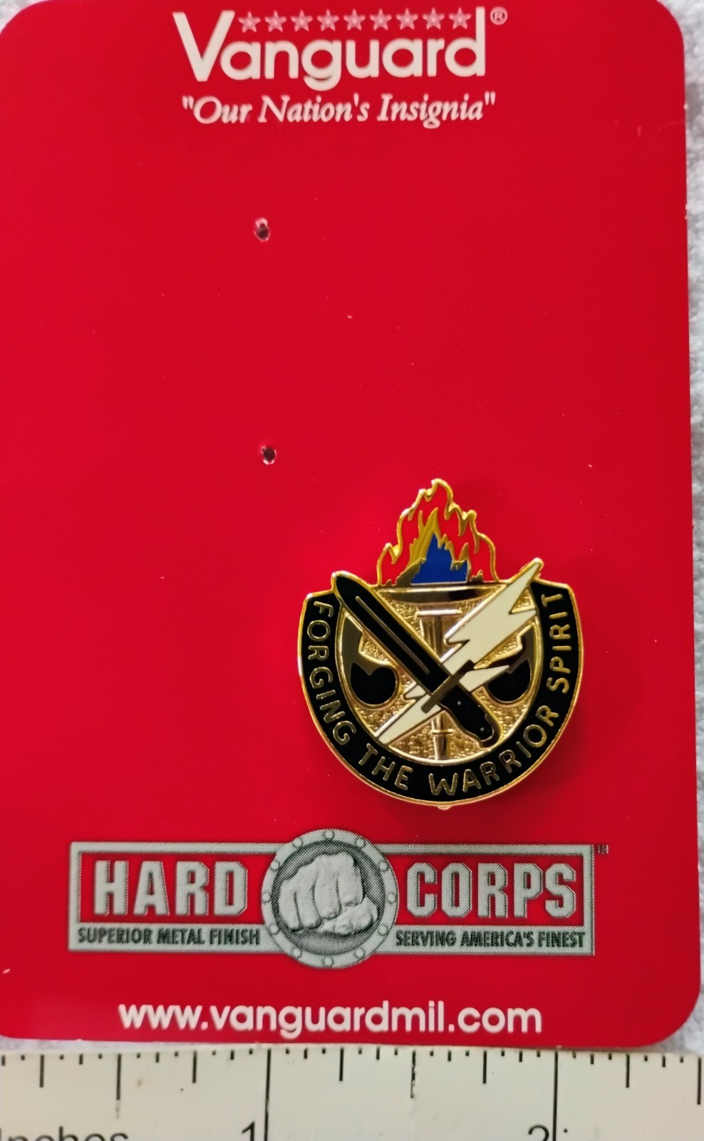 Forging The Warrior Spirit Pin Vanguard