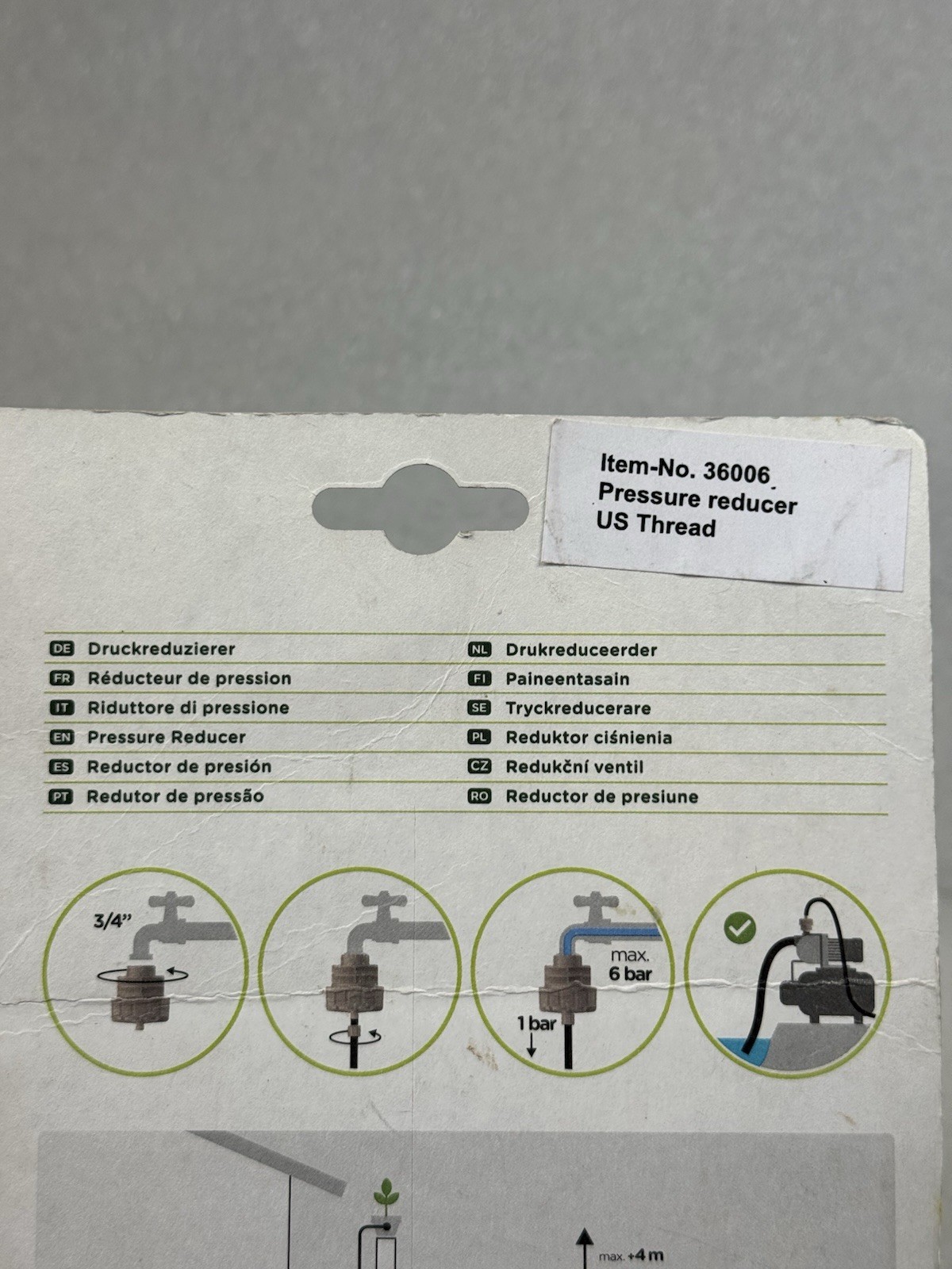 Standard Pressure Reducer 1bar (15psi) - Blumat Automatic Drip Irrigation System