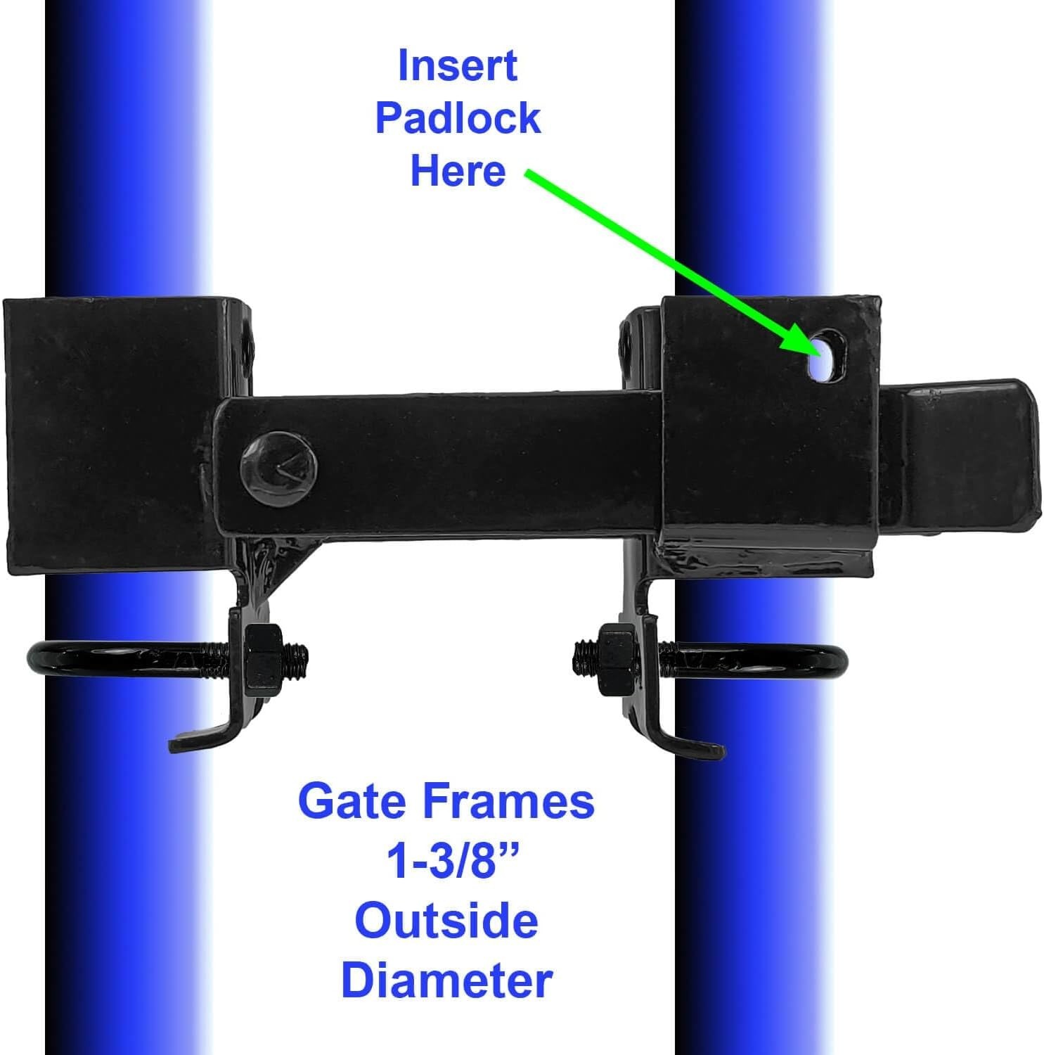 Double Gate Latch with Pad Lock Locations