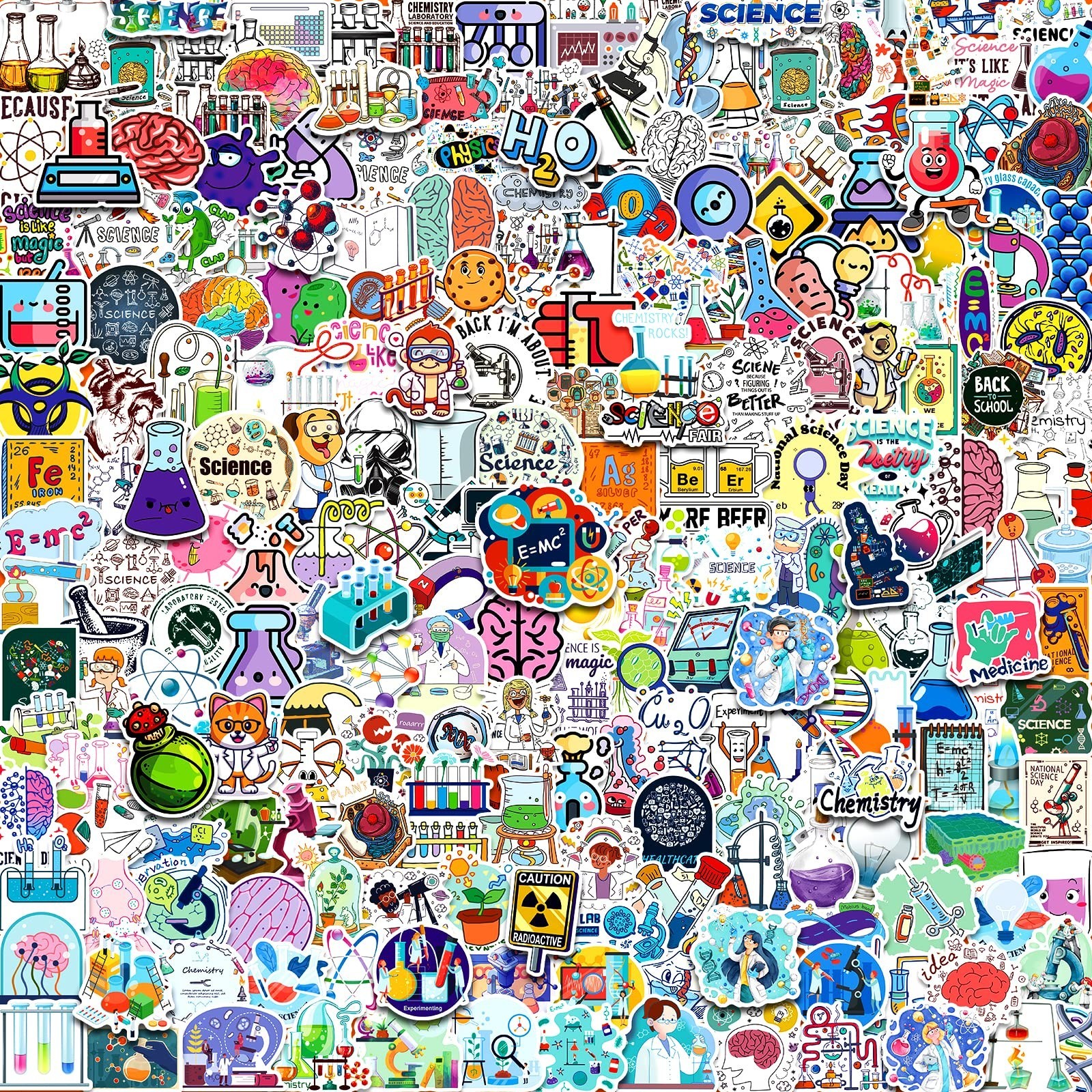 300 PCS Science Stickers, Teacher Stickers for Kids, Physics Math Experiment ...